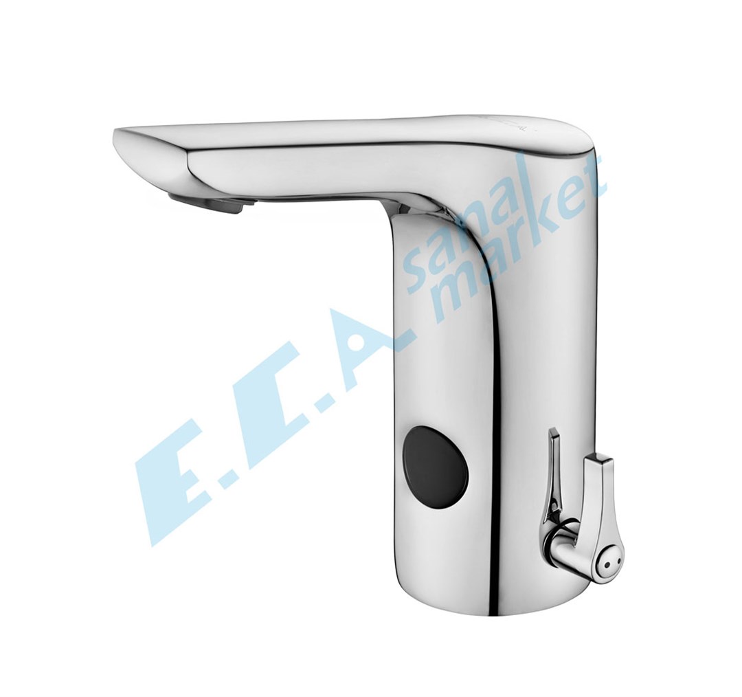 ECA ÇİFT SU GİRİŞLİ PİLLİ LUNA FOTOSELLİ LAVABO BATARYASI