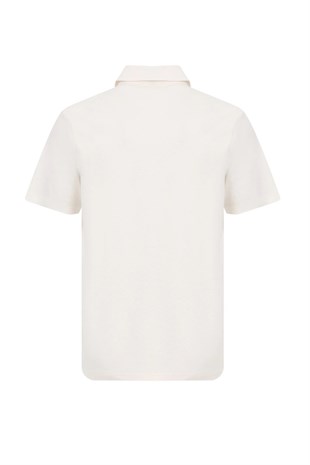 Kinetix MB LEGATO 12BS501 6FX Ekru Erkek Polo Yaka Kısa Kol T-Shirt