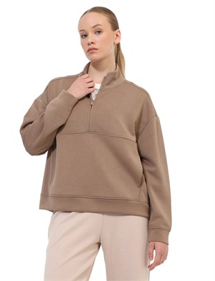 LUMBERJACK WL 17YAVES 6PR Kadın Yaka Fermuarlı Sweatshirt