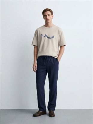 Ltb ROLODE Logo Baskılı Erkek Kısa kol T-shırt