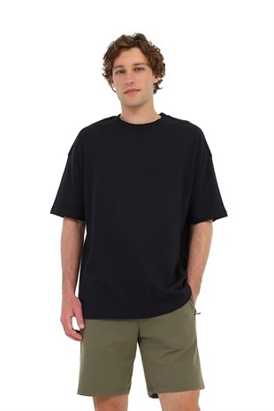 Kinetix MB OVERSIZE 11BS201 6FXt Erkek Siyah Kısa Kol T-Shirt