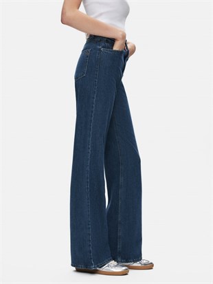 Ltb Vıonne H LOWENA Geniş Paça Yüksek Bel Mid Indigo Jean Pantolon