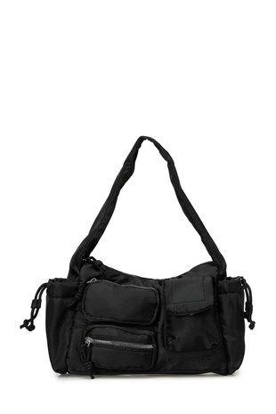 Lumberjack PRST COKCEPLI OMZ 6FX Siyah Kadın Omuz Çantası