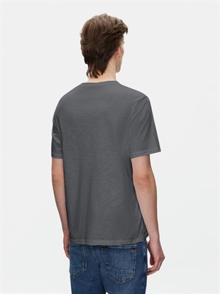 Ltb Benado Erkek Kısa Kollu Sıfır Yaka Basic Antrasit  T-shirt