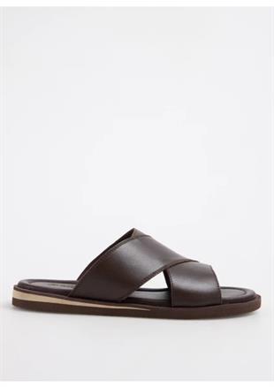 Hammer OSTUNİ Hakiki Deri Jack Kahve Erkek Terlik 905 2509-M