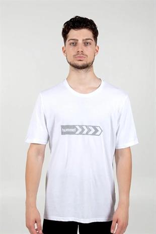 HUMMEL ARMIN COTON  BASIC  LOGO T-SHIRT S/S SİYAH BASKILI T-SHIRT