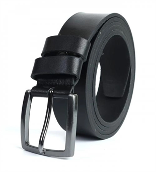 Erkek Deri Kumaş Pantolon Kemeri 3,5 Cm Kalınlık Hakiki Deri Simder