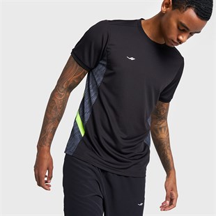 Lescon Erkek Futbol Kısa Kol  Siyah T-Shirt 25B-1038