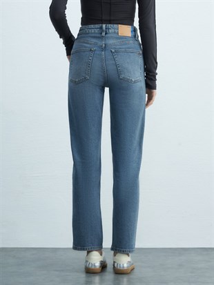 Ltb New Wanda VIRELIA Düz Paça Rahat Kesim Mid Indigo Jean Pantolon