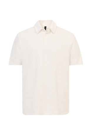 Kinetix MB LEGATO 12BS501 6FX Ekru Erkek Polo Yaka Kısa Kol T-Shirt