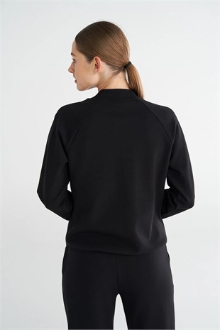 Hummel Tech Zıp Siyah Kadın Sweatshirt
