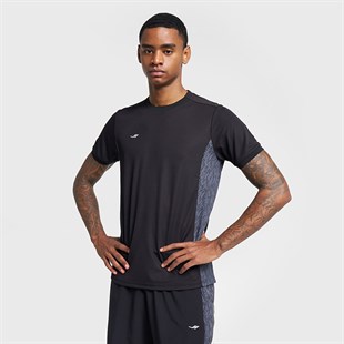Lescon Erkek Futbol Kısa Kol  Siyah T-Shirt 25B-1038