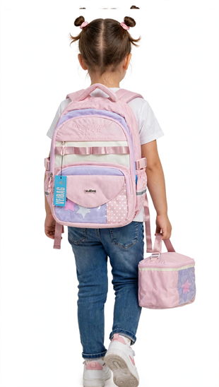 Veibag Premium Fame İlkokul Okul Çantası 3lü Set - Beslenme Çantası ve kalemlikli Sırt Çantası