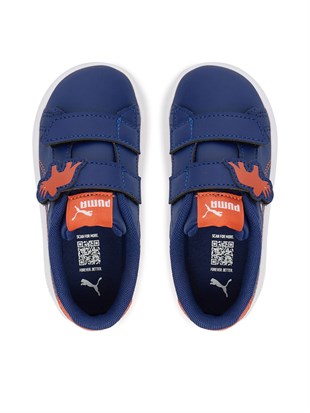 Puma Smash 3.0 Dino V Inf Bebek Spor Ayakkabı Lacivert