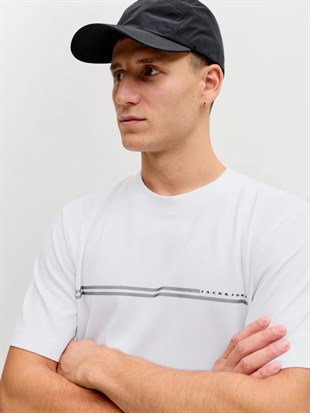 Jack Jones Jcofusıon Erkek Beyaz T-Shirt