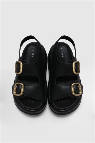 Lufian Yüksek Taban Kadın Dolgu Topuk Terlik