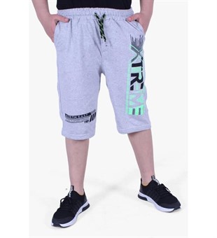 Xtreme Yazı Baskılı Yüksek Bel Erkek Çocuk Kapri Şort
