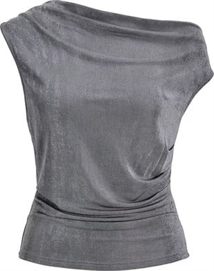 Jack & Jones JJXX Jxeva Asym Shine Sl Top Jrs Ln Kadın T-shirt