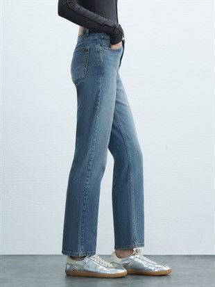 Ltb New Wanda VIRELIA Düz Paça Rahat Kesim Mid Indigo Jean Pantolon