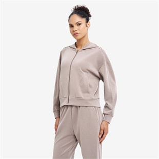 Lescon Kadın Fermuarlı Kapüşonlu Sweatshirt 26N-2101