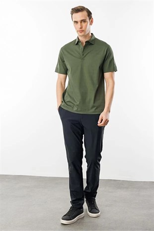 Kinetix MB PAM 12SN328 6FX Haki Erkek Polo Yaka Kısa Kol T-Shirt