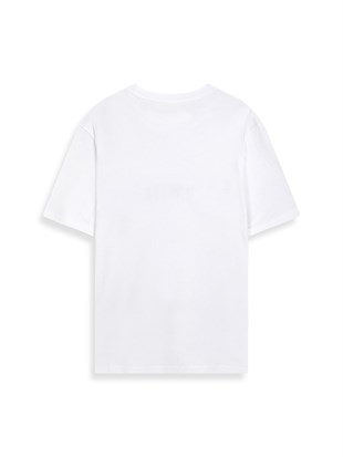 LTB MOROLO Minimal Baskılı Relaxed Beyaz Erkek T-shırt