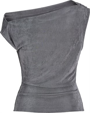 Jack & Jones JJXX Jxeva Asym Shine Sl Top Jrs Ln Kadın T-shirt