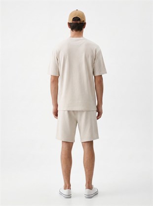 Ltb FOZOFO Cep Detaylı Relaxed Fit Beyaz T-shırt