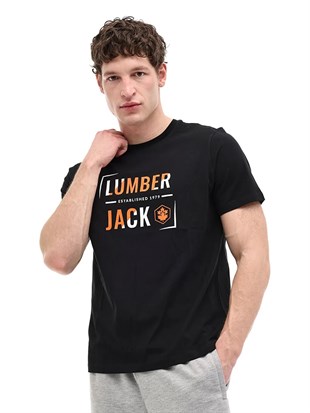 Lumberjack ML OKINA 11ID1-104 6FX Siyah Erkek Kısa Kol T-Shirt