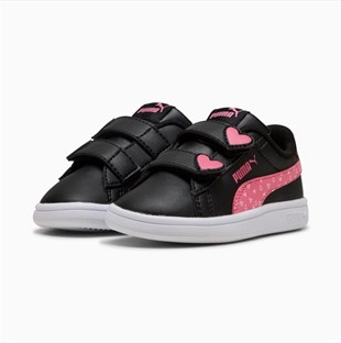 Puma Smash 3.0 Hearty Inf Bebek Spor Ayakkabı Siyah Pembe