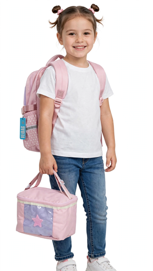 Veibag Premium Fame İlkokul Okul Çantası 3lü Set - Beslenme Çantası ve kalemlikli Sırt Çantası