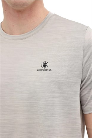 Lumberjack MB CT1328 MLN T-SH 6FX Gri Erkek Kısa Kol T-Shirt