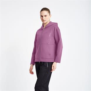 Lescon Kadın Fermuarlı Kapüşonlu Sweatshirt  24N-2126 24NTBL002126