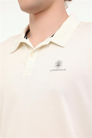Lumberjack MB CT461 SHERMAN T-SH 5FX Kırık Beyaz Erkek Kısa Kol T-Shirt