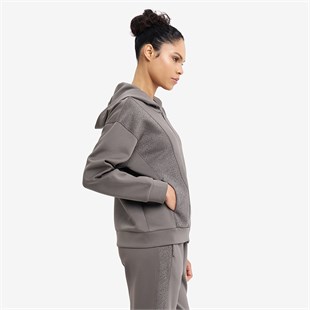 Lescon Kadın Fermuarlı Kapüşonlu Sweatshirt 26N-2134
