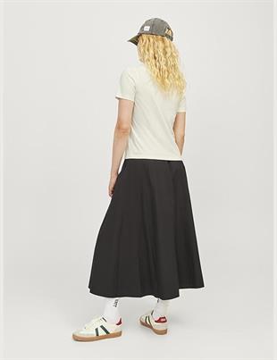 JJXX Jxava Reg Ss Tee Jrs Ekru Kadın Kısa Kol T-Shirt