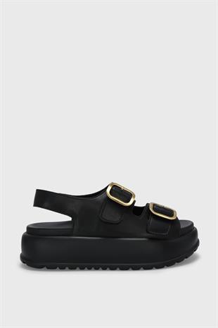 Lufian Yüksek Taban Kadın Dolgu Topuk Terlik