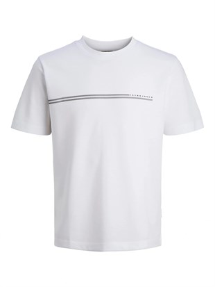 Jack Jones Jcofusıon Erkek Beyaz T-Shirt