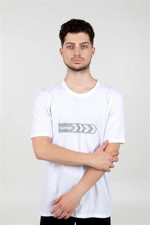HUMMEL ARMIN COTON  BASIC  LOGO T-SHIRT S/S SİYAH BASKILI T-SHIRT