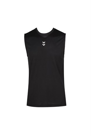 Hummel Somero Erkek Yuvarlak Yaka Siyah  Atlet