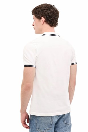 Kinetix MB YK CZ 12BS108 6FX Beyaz Erkek Kısa Kollu Polo T-Shırt