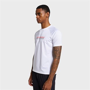 Lescon26B-1013 Koşu Kısa Kol Beyaz Erkek T-shirt 26BAEK001013