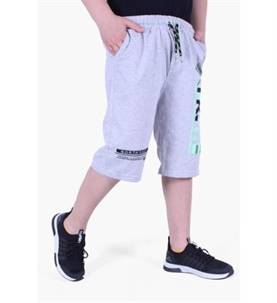 Xtreme Yazı Baskılı Yüksek Bel Erkek Çocuk Kapri Şort