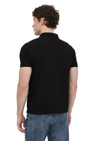 KinetixMB PAM 12SN328 6FX Siyah Erkek Polo Yaka Kısa Kol T-Shirt