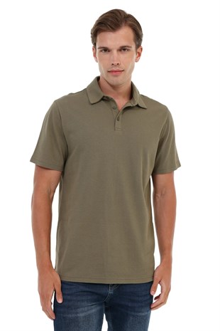 Kinetix MB LEGATO 12BS501 6FX Haki Erkek Polo Yaka Kısa Kol  T-Shirt