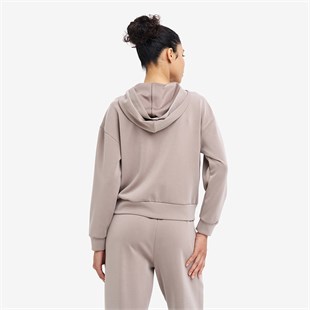 Lescon Kadın Fermuarlı Kapüşonlu Sweatshirt 26N-2101