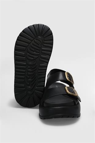 Lufian Yüksek Taban Kadın Dolgu Topuk Terlik