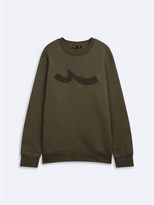 Ltb HOMECE Regular Fit Sign Baskılı Bisiklet Yaka Siyah Sweatshırt