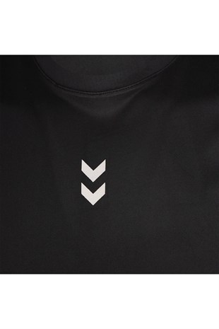 Hummel Somero Erkek Yuvarlak Yaka Siyah  Atlet