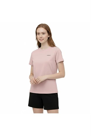 Lumberjack WL Wb C Neck 11CT122 5FX Kadın Açık Pembe Kısa Kol T-Shirt